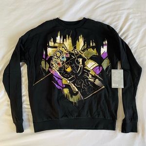 Disney Marvel Infinity Gauntlet Black Long Sleeve Medium Avengers Thanos Lights